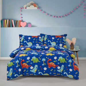 Micro Satin Kid Duvet Dinosaur