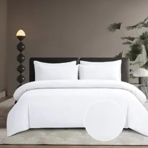 Micro Satin Duvet Cover Bella White